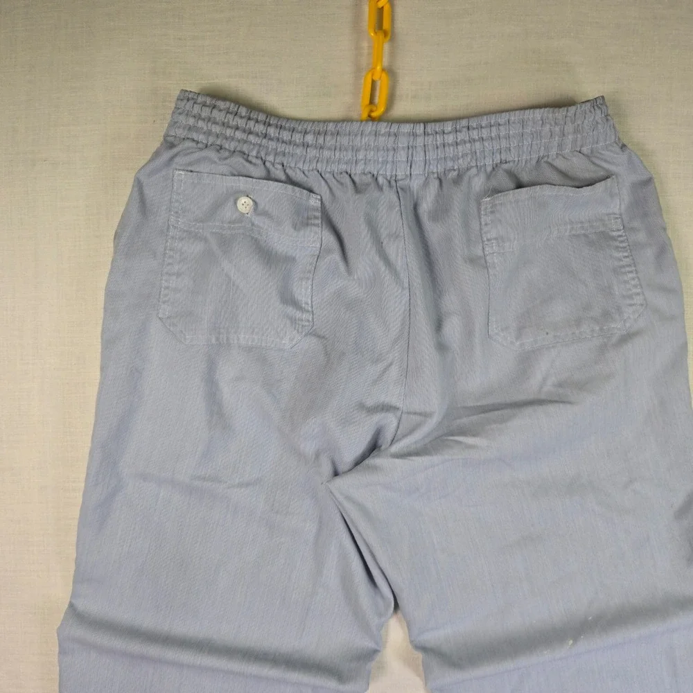VTG Arnold Palmer Seersucker Pants Men 34 Blue White Striped Distressed Golf USA